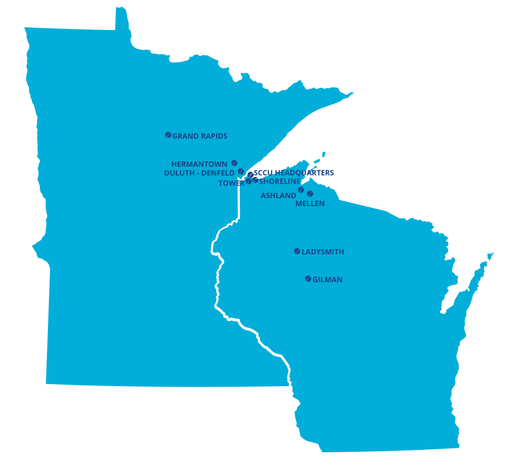States w Locations Map